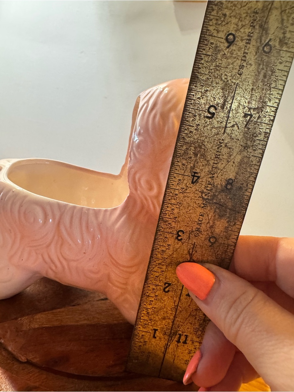 Royal Copley Vintage Pink Ceramic Poodle Planter - Kitschy Decorative Accent - Picture 8 of 8